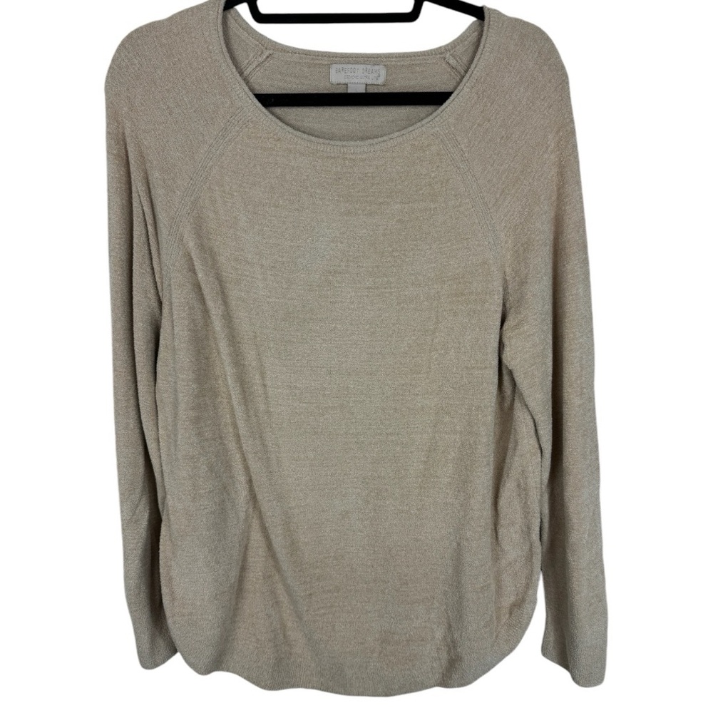 Barefoot Dreams Cozy Chic Ultra Lite Beige Sweater L